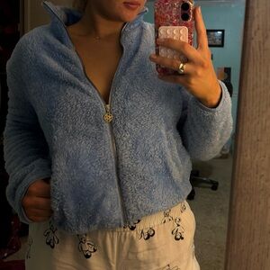 Lily Pulitzer Light Blue Teddy Jacket